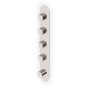 BRIM THERMOSTATISCHE DUSCHE MIT 4 STOPPVENTILEN GEBÜRSTETES NICKEL
