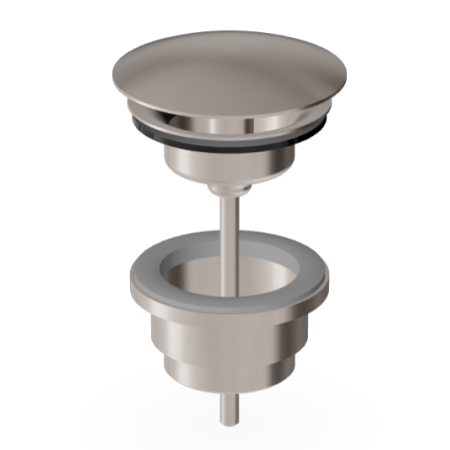 BRIM UNIVERSALABLAUF GEBÜRSTETES NICKEL