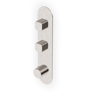 BRIM THERMOSTATISCHE DUSCHE MIT 2 STOPPVENTILEN SCHWARZ MATT STRUKTURIERT