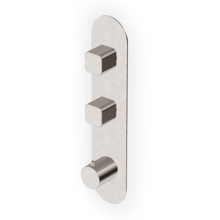 BRIM THERMOSTATISCHE DUSCHE MIT 2 STOPPVENTILEN SCHWARZ MATT STRUKTURIERT