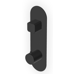 BRIM THERMOSTATISCHE DUSCHE MIT 2/3-WEGE-UMSCHALTER SCHWARZ MATT STRUKTURIERT