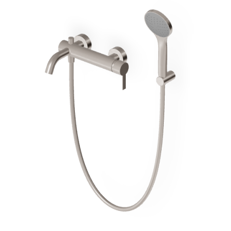 GILL WANNE-DUSCHE MISCHBATTERIE M/UMSCHALTER GEBÜRSTETES NICKEL