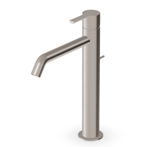 GILL HOHER WASCHBECKENMISCHER MIT ABLAUF, GEBÜRSTETES NICKEL