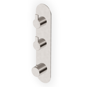 GILL THERMOSTATISCHE DUSCHE MIT 2 ABSPERRVENTILEN GEBÜRSTETES NICKEL