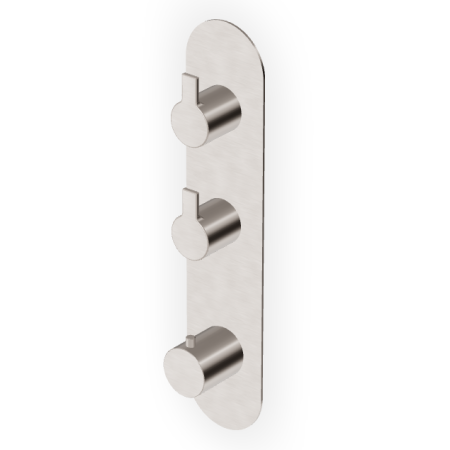 GILL THERMOSTATISCHE DUSCHE MIT 2 ABSPERRVENTILEN GEBÜRSTETES NICKEL
