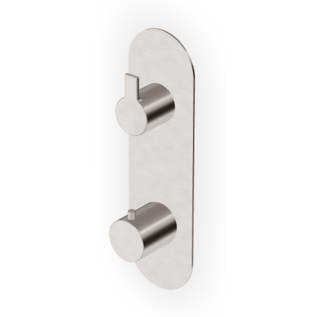 GILL THERMOSTATISCHE DUSCHE MIT 2/3-WEGE-UMSCHALTER GEBÜRSTETES NICKEL
