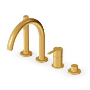 GILL WANDBADMISCHER MIT HANDBRAUSE IN GEBÜRSTETEM GOLD
