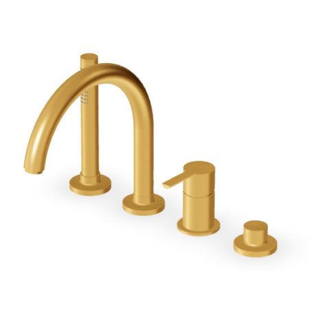 GILL WANDBADMISCHER MIT HANDBRAUSE IN GEBÜRSTETEM GOLD