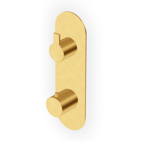 GILL THERMOSTATISCHE DUSCHE MIT STOPPVENTIL GEBÜRSTETES GOLD