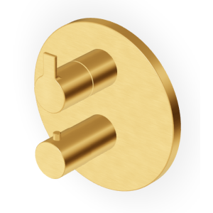 GILL THERMOSTATISCHE DUSCHE MIT ABSPERRVENTIL GEBÜRSTETES GOLD