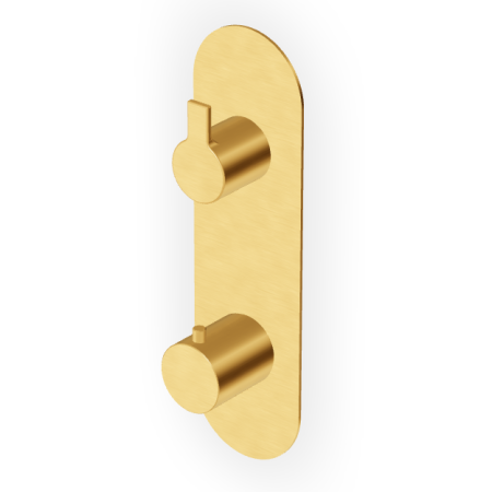 GILL THERMOSTATISCHE DUSCHE MIT 2/3-WEGE-UMSCHALTER GEBÜRSTETES GOLD