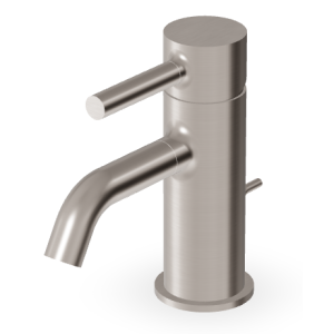 PAN WASCHBECKENMISCHER MIT ABLAUF, GEBÜRSTETES NICKEL