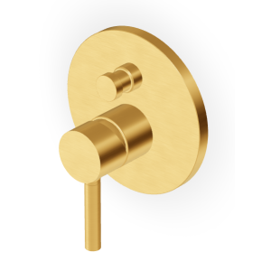 PAN DUSCHMISCHER MIT UMSCHALTER IN GEBÜRSTETEM GOLD