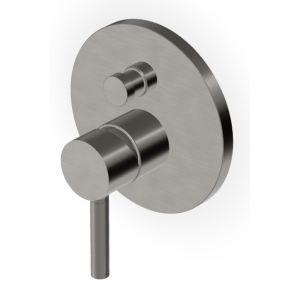 PAN DUSCHMISCHER MIT UMSCHALTER METAL SCHWARZ GEBÜRSTET