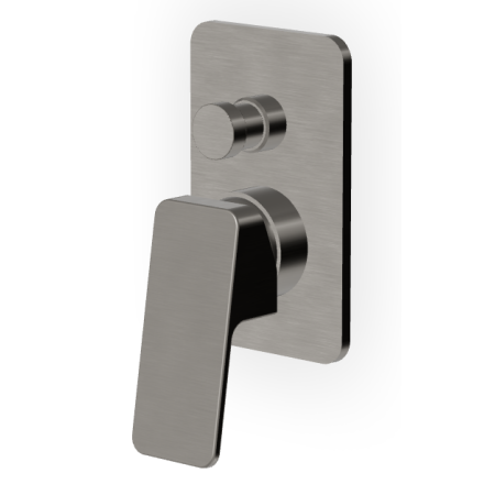 JINGLE DUSCHMISCHER MIT UMSCHALTER METAL GEBÜRSTETES SCHWARZ