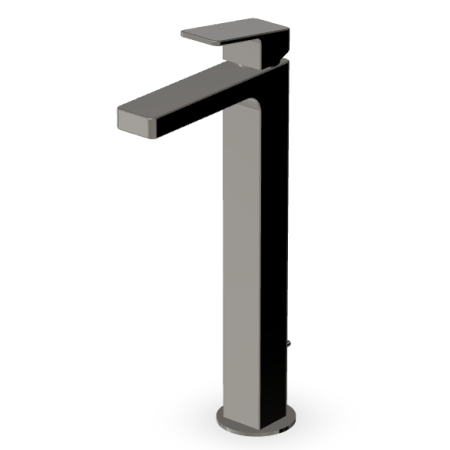 JINGLE VERLÄNGERTER WASCHBECKENMISCHER MIT ABLAUF METAL BLACK