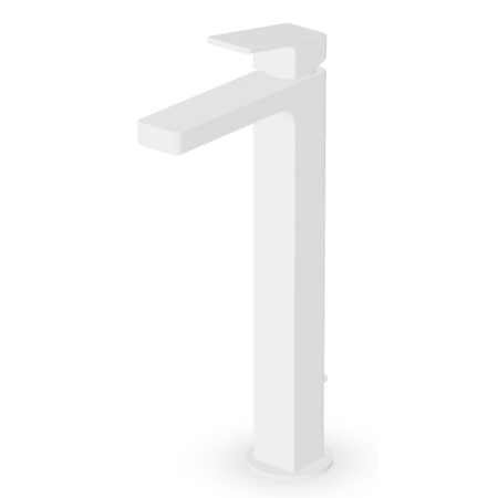 JINGLE VERLÄNGERTER WASCHBECKENMISCHER MIT ABLAUF, WEISS MATT STRUKTURIERT