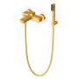 JINGLE WANNE-DUSCHE MISCHBATTERIE AUSSEN GEBÜRSTETES GOLD