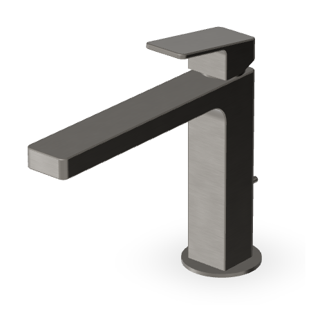 JINGLE WASCHBECKENMISCHER MIT ABLAUF METAL SCHWARZ GEBÜRSTET