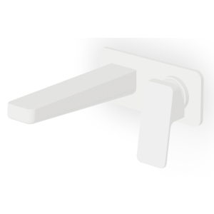 JINGLE WASCHBECKENMISCHER FÜR WANDMONTAGE 180MM WEISS MATT STRUKTURIERT