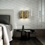 ALLMARBLE_WALL GOLDEN WHITE SATIN 40X120 STRUKTUR PAVÉ 3D Rektifizierte