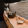 PAN WASCHBECKENMISCHER MIT ABLAUF METAL BLACK