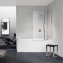 YOUNG 3V BADEWANNE MIT 1 DREHTÜR + 1 FESTES ELEMENT IN LINEA