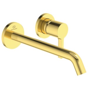 IDEAL STANDARD JOY LAVABO MISCELATORE MONOCOMANDO A PARETE C/2 PIASTRE CIRCOLARI E BOCCA DA 220MM