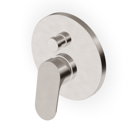 NIKKO EINHEBELMISCHER FÜR WANNE/DUSCHE ZUR UNTERPUTZMONTAGE GEBÜRSTETES NICKEL - AUSSENTEIL