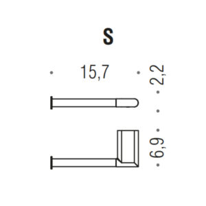 MINI TOILETTENPAPIERHALTER LINKS MATT SCHWARZ