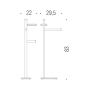 UNITS STEHLAMPE MIT SEIFENHALTER, HANDTUCHHALTER UND TOILETTENPAPIERHALTER - RECHTE SEITE