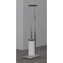 SQUARE STEHLAMPE MIT PAPIERHALTER UND BÜRSTENHALTER