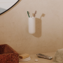 GEYSER WEIß SATINIERTER WAND-ZAHNBÜRSTENHALTER