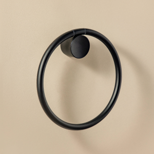 GEYSER HANDTUCHHALTER RING SCHWARZ SATINIERT