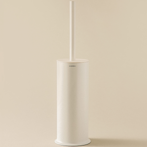 GEYSER WC-BÜRSTENHALTER FÜR DEN BODEN IN SATINIERTEM WEISS