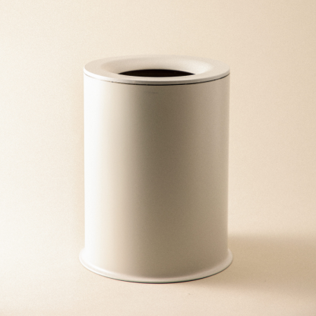 GEYSER WEISS SATINIERTER PAPIERKORB