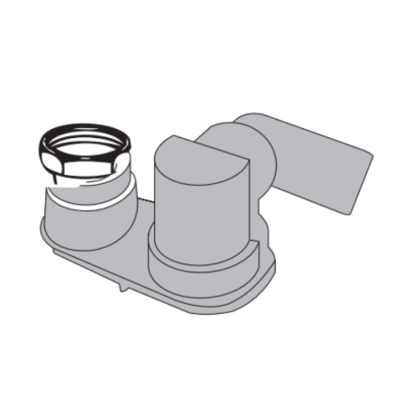 FREISTEHENDER WANNSIPHON, DREHBAR AUF 3 ACHSEN 1"12 ABLAUF D 40