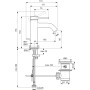 CERALINE NEUER WASCHBECKENMISCHER H.85 MIT ABLAUF