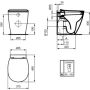 CONNECT SPACE WAND-WC MIT LANGSAM SCHLIESSENDEM WEISSEM SITZ