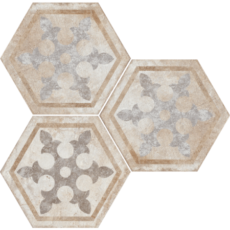 HERITAGE EXAGONA DECORO 34,5x40 - TEXTUR 1