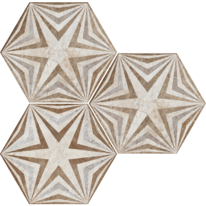HERITAGE EXAGONA DECORO 34,5x40 - TEXTUR 3