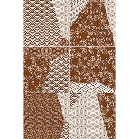 KINTSUGI JAPAN MIX RUST 20,13x20,13 GLÄNZEND Rektifizierte