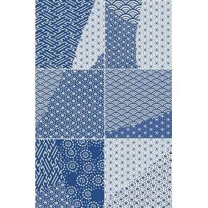 KINTSUGI JAPAN MIX BLUE 20,13x20,13 GLÄNZEND Rektifizierte