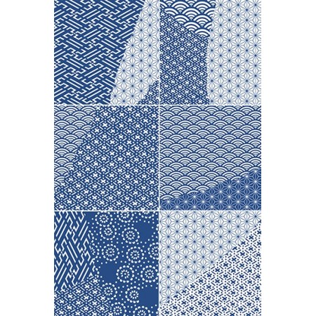 KINTSUGI JAPAN MIX BLUE 20,13x20,13 GLÄNZEND Rektifizierte
