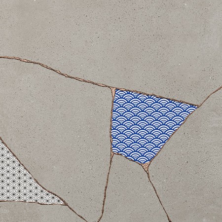 KINTSUGI JAPAN HIBI FOG 60,4x60,4 NATUR Rektifizierte