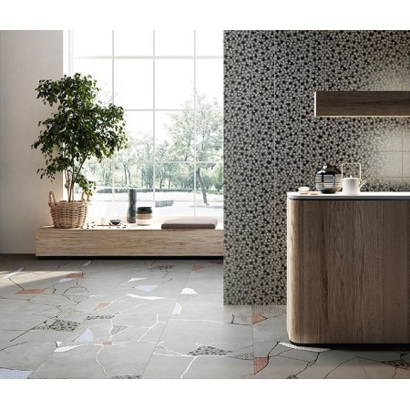 KINTSUGI JAPAN BLACK 20,13x20,13 GLÄNZEND Rektifizierte