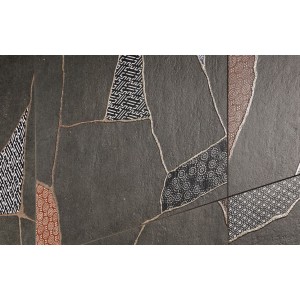 KINTSUGI JAPAN HIBI DARKNESS 60,4x60,4 NATUR Rektifizierte