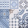 CEMENTINE SHINY MIX BLUE 20X20 GLÄNZEND Rektifizierte