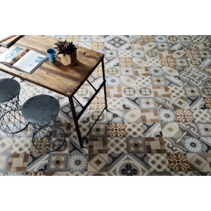 CEMENTINE RETRÓ MIX 20X20 NATUR Rektifizierte
