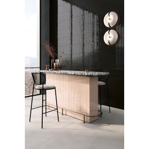 FIO GLOSSY BRICK BLACK 7,3x30 GLÄNZEND Rektifizierte
